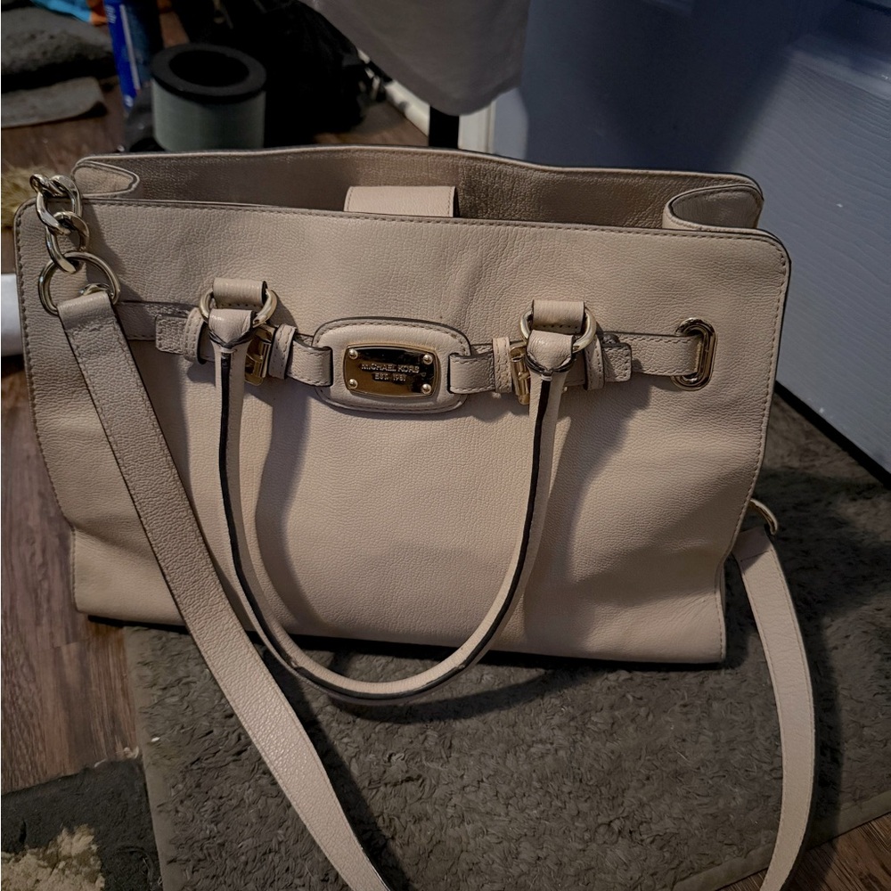 Michael Kors Blush Powder Gold Chain Purse